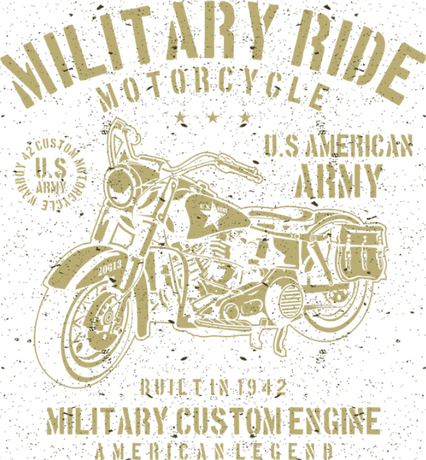 Nadruk Military Ride - Przód