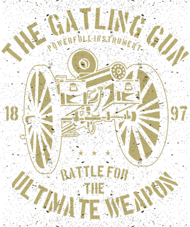 Nadruk The Gatling Gun - Przód