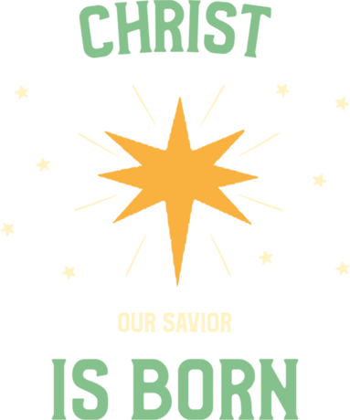 Nadruk Christ is born - Przód